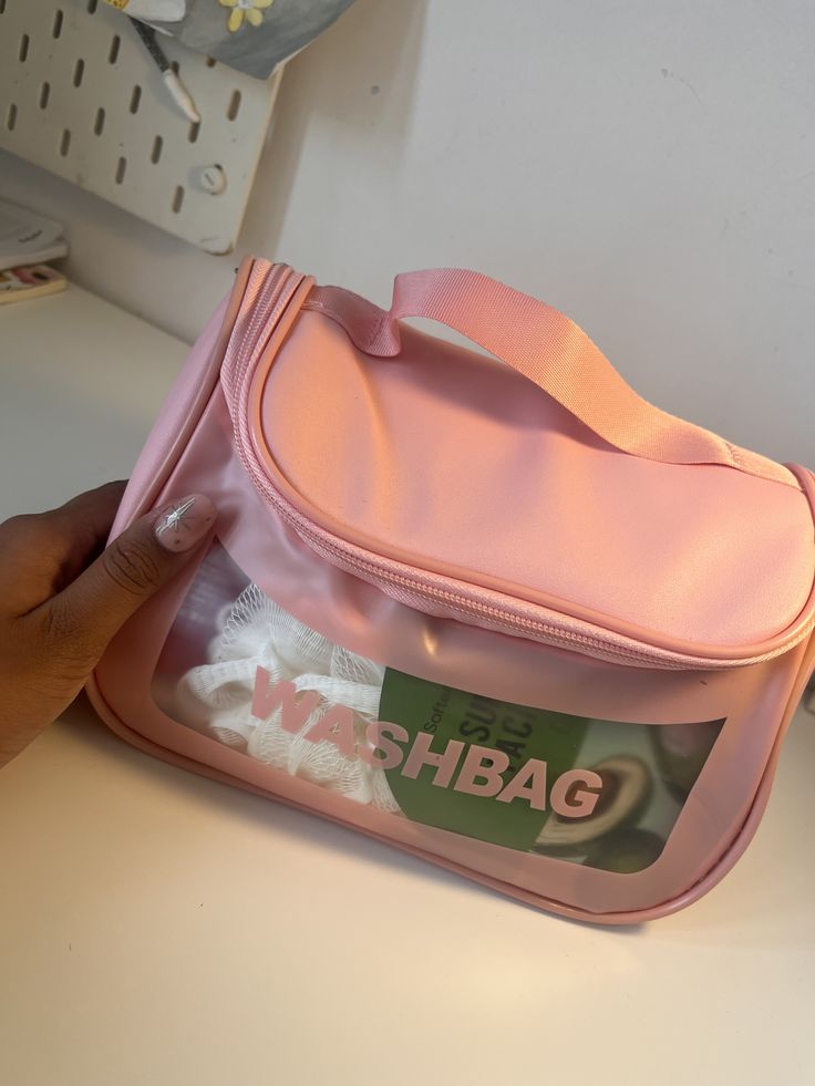 Portable Travel Wash Bag – Waterproof Cosmetic & Toiletry Organizer with Handle
