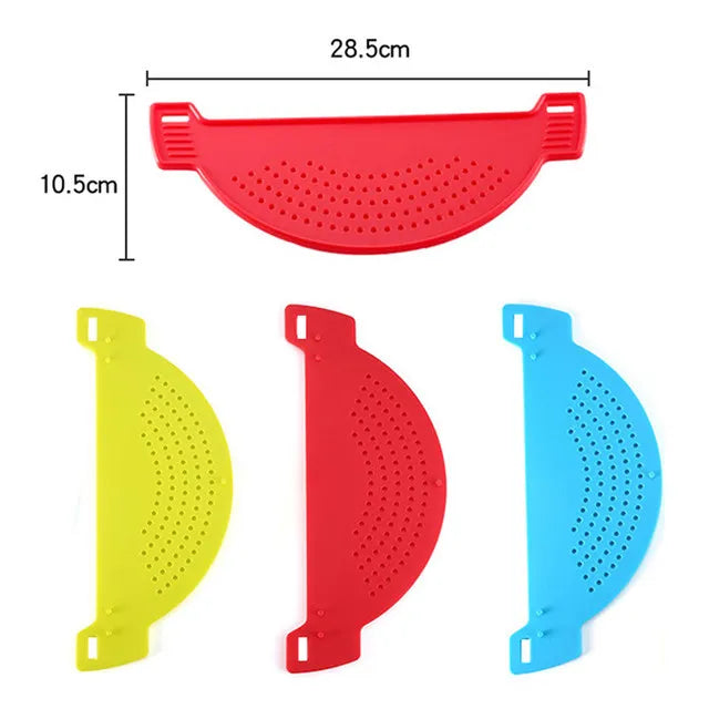 Clip-On Pot Strainer | Rice Washing Drain Basket & Kitchen Food Strainer