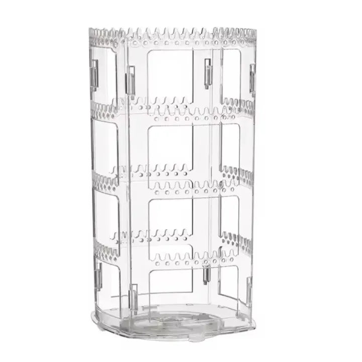 360° Rotating Jewelry Display Rack – 4 Tier Large Capacity Storage Box
