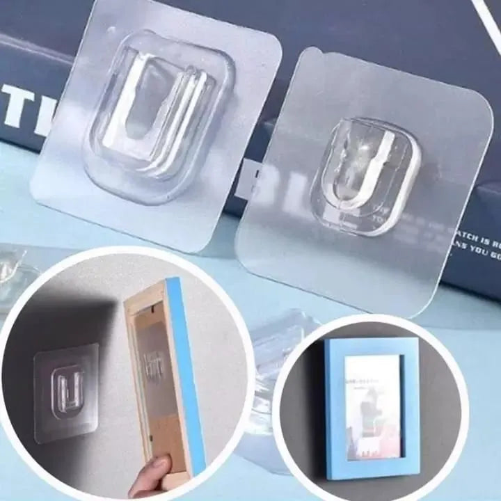 4 Pair Sticky Hooks – Waterproof Wall & Ceiling Hook Set