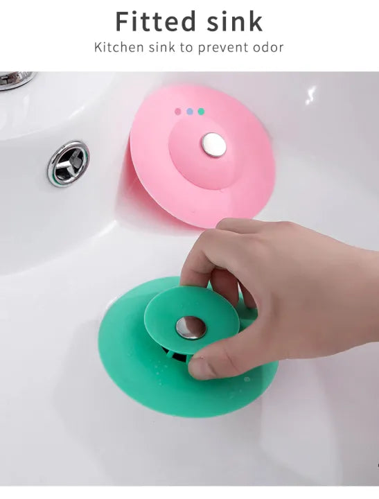 Silicone Hair Sink Strainer Drain Cover – Anti-Clogging Kitchen