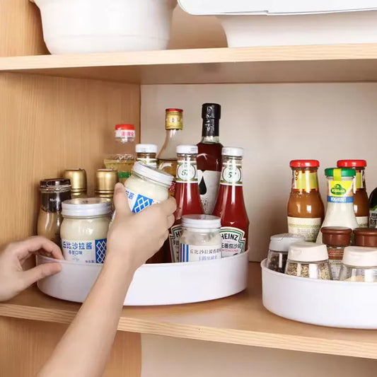Rotating Storage Tray – 360° Non‑Slip Kitchen Organizer