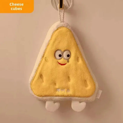 Cute Food Shape Hand Towel – Soft Coral Velvet Kitchen Wipe