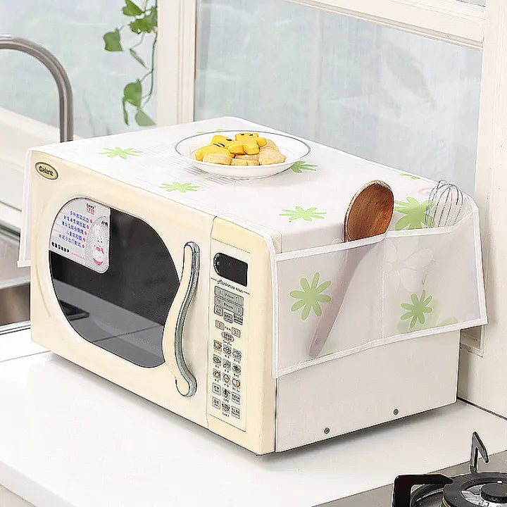 Microwave Cover – Waterproof Anti‑Dust with Storage Pockets