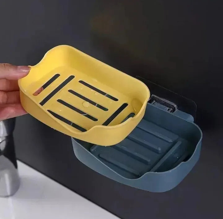 Wall Mounted Double Layer Soap Holder – Bathroom Organizer