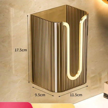 Wall Mounted Acrylic Tissue Box Holder – Bathroom & Kitchen Tissue Organizer