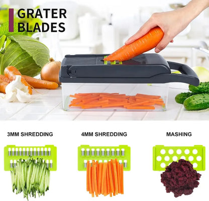 12‑in‑1 Kitchen Chopper – Vegetable & Fruit Cutter Tool