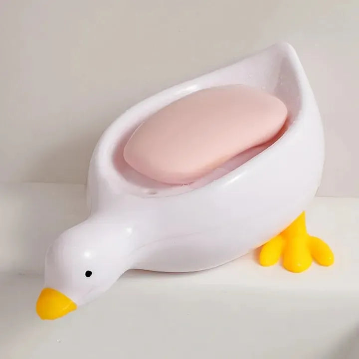Duck-Shaped Quick Drain Soap Tray – Durable Hygiene Storage