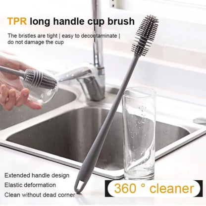 Long Handle Silicone Bottle Brush – Baby Bottle Cleaning Tool