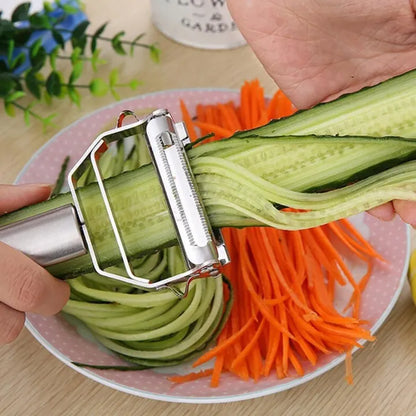 Multi‑Function Julienne Peeler – Stainless Steel Veggie Cutter