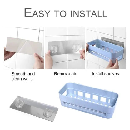 Plastic Corner Rack – Kitchen & Bathroom Storage Organizer