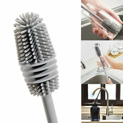 Long Handle Silicone Bottle Brush – Baby Bottle Cleaning Tool