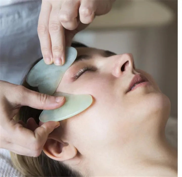 Heart Shape Jade Gua Sha – Facial Massage & Skin Tightening Tool