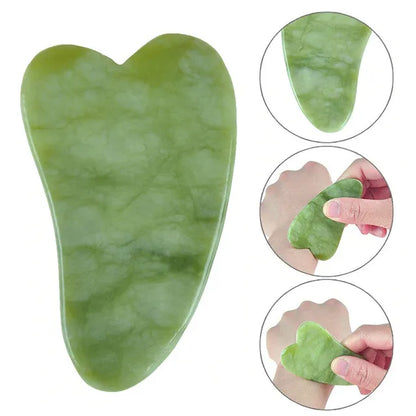 Heart Shape Jade Gua Sha – Facial Massage & Skin Tightening Tool