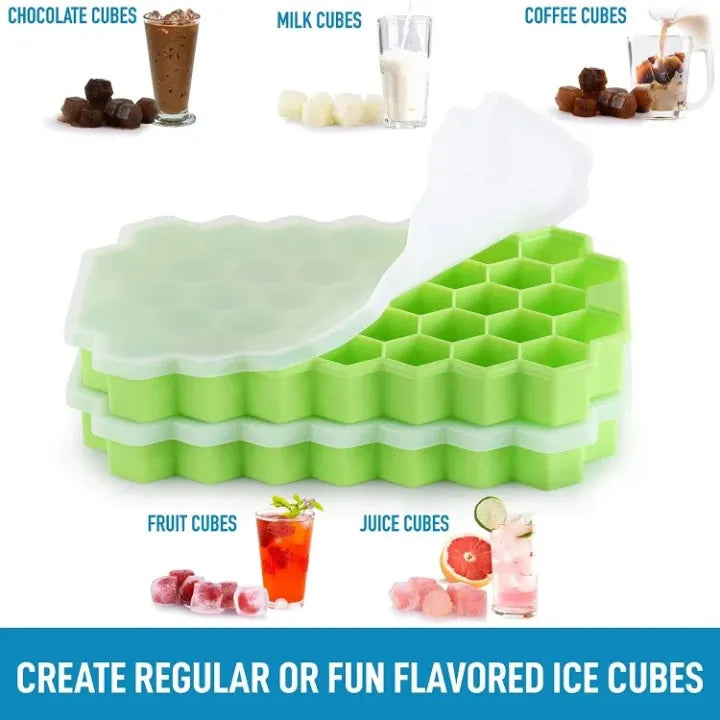 Silicone Ice Tray – BPA Free 37 Grid Ice Cube Mold