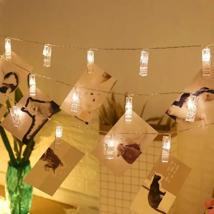 Photo Clip Fairy Lights – 3M LED String Lights for Photo Wall Decor