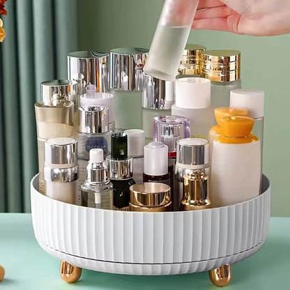 360° Rotating Makeup Organizer Tray – Lazy Susan Cosmetic & Perfume Storage