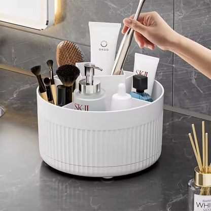 360° Rotating Makeup Brush Holder – Table Top Cosmetic Storage Organizer