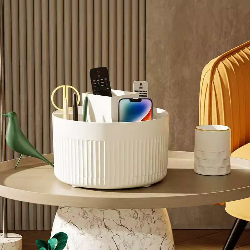360° Rotating Makeup Brush Holder – Table Top Cosmetic Storage Organizer
