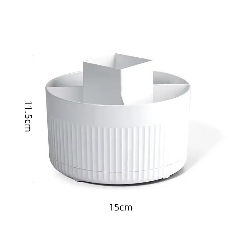 360° Rotating Makeup Brush Holder – Table Top Cosmetic Storage Organizer