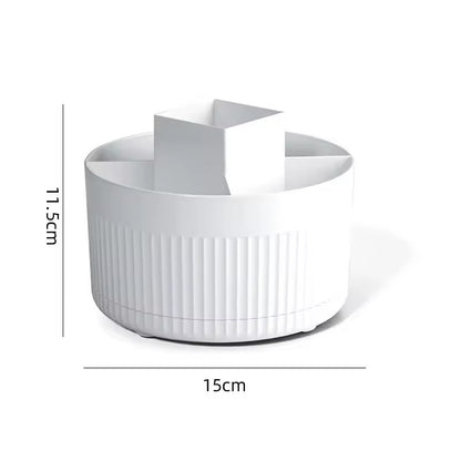 360° Rotating Makeup Brush Holder – Table Top Cosmetic Storage Organizer