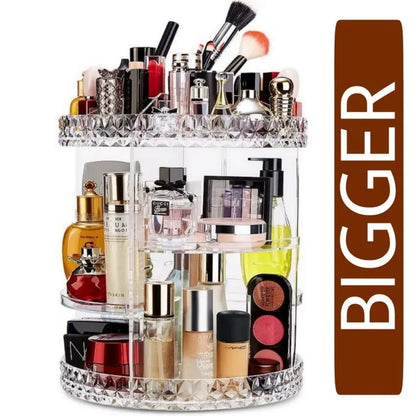Acrylic 360° Rotating Cosmetic Organizer – Multi-Layer Makeup Storage