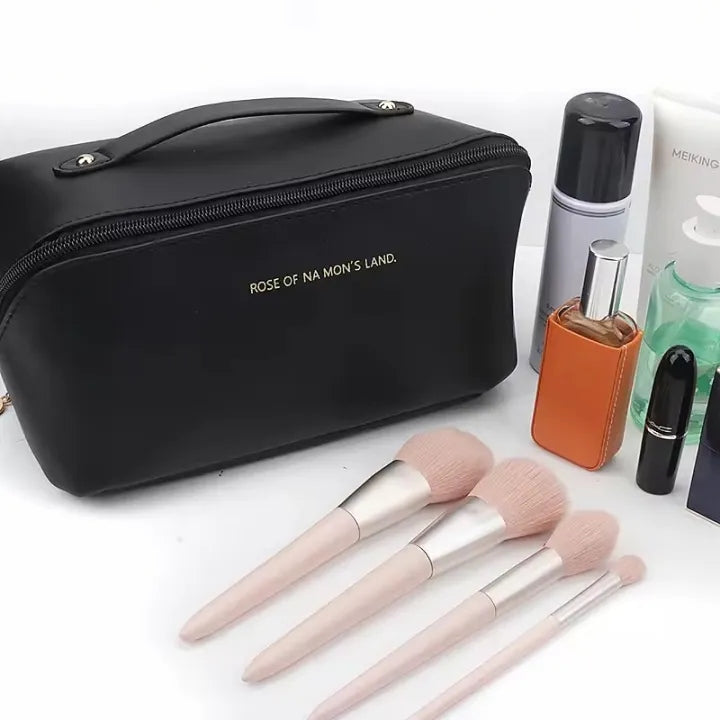 Makeup Storage Bag with Zipper – Travel Cosmetic Organizer for Brushes & Toiletries