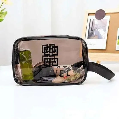 Transparent Makeup Bag with Zipper – Travel Cosmetic Organizer for Women