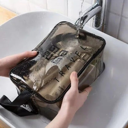 Transparent Makeup Bag with Zipper – Travel Cosmetic Organizer for Women