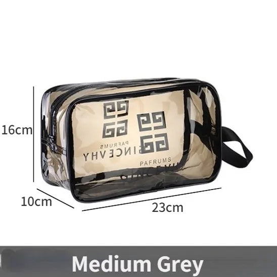 Transparent Makeup Bag with Zipper – Travel Cosmetic Organizer for Women