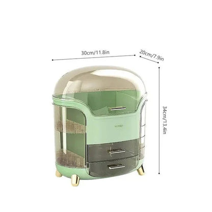 Luxury Desktop Cosmetic Organizer – Dustproof Makeup & Vanity Storage Box