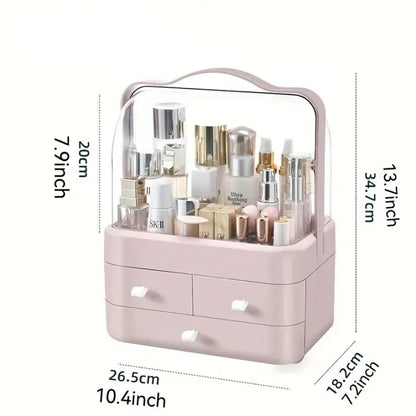 Multifunctional Cosmetic Organizer – Adjustable Makeup Storage for Vanity & Bathroom (white)