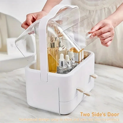 Multifunctional Cosmetic Organizer – Adjustable Makeup Storage for Vanity & Bathroom (white)