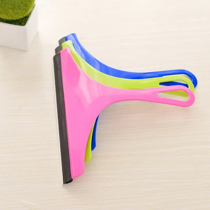 Glass Scraper Wiper Window Cleaner – Soft Brush for Home & Car Use 25x22cm
