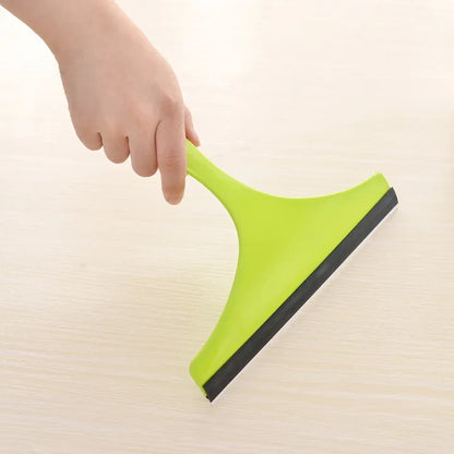Glass Scraper Wiper Window Cleaner – Soft Brush for Home & Car Use 25x22cm