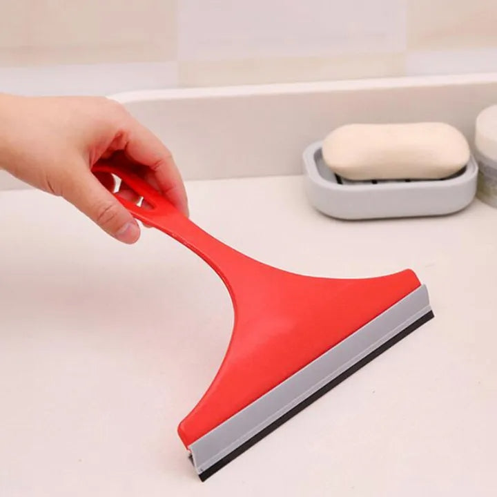 Glass Scraper Wiper Window Cleaner – Soft Brush for Home & Car Use 25x22cm