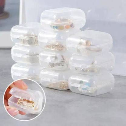 10PCS Mini Clear Storage Boxes – Jewelry & Beads Organizer