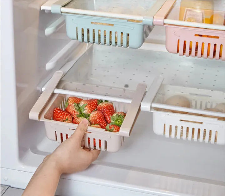 3PCS Fridge Storage Rack – Expandable Food Organizer Tray