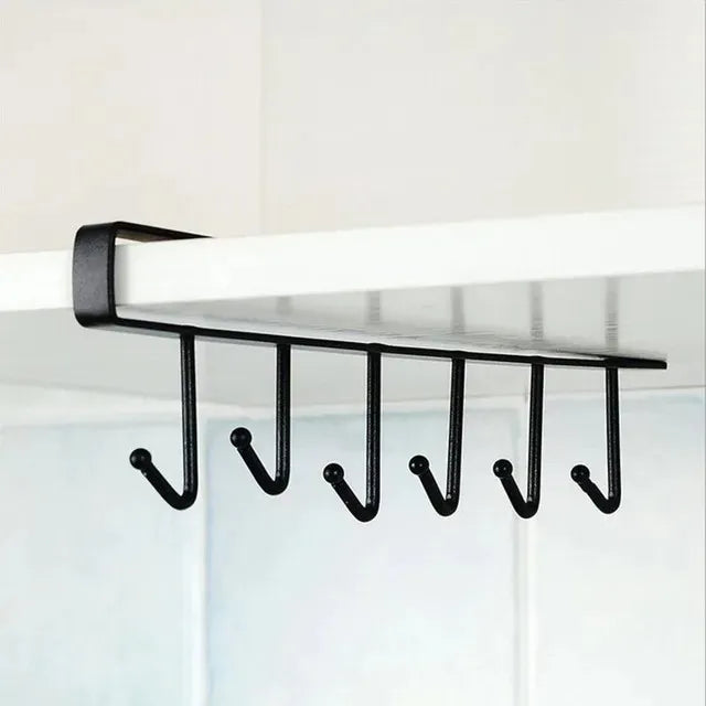 Kitchen Hook Rack – 10 Hooks Cup & Utensil Holder