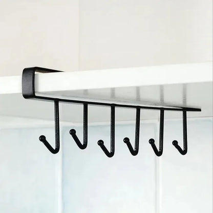 Kitchen Hook Rack – 10 Hooks Cup & Utensil Holder