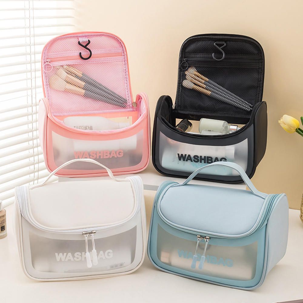 Portable Travel Wash Bag – Waterproof Cosmetic & Toiletry Organizer with Handle
