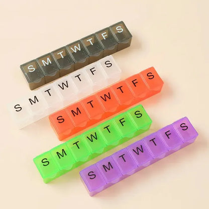 7-Day Weekly Pill Organizer Box | Portable Medicine Storage Case