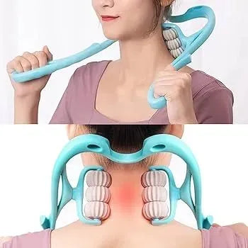 Six-Wheel Cervical Neck Massager – Deep Tissue Relief