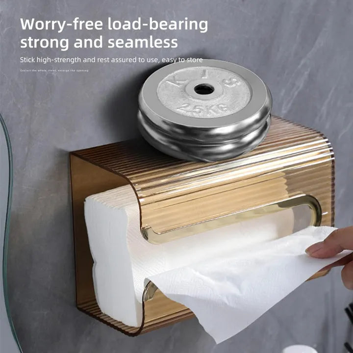 Wall Mounted Acrylic Tissue Box Holder – Bathroom & Kitchen Tissue Organizer