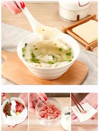 Manual Mini Food Chopper – Hand Pull Vegetable Cutter Tool