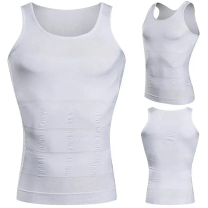 Slim n Lift Body Shaper Vest for Men (Black / White)