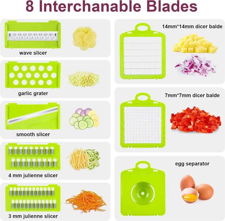12‑in‑1 Kitchen Chopper – Vegetable & Fruit Cutter Tool