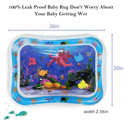 Baby Tummy Time Water Play Mat – Inflatable Sensory Activity Mat for Infants & Toddlers (3‑24 Months) Early Development Toy