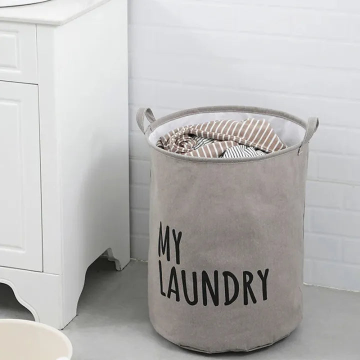 Cotton Linen Laundry Basket | Foldable Clothes Hamper Organizer