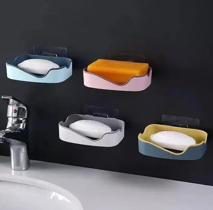 Wall Mounted Double Layer Soap Holder – Bathroom Organizer